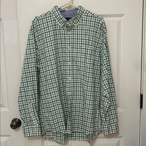 Tommy Hilfiger Plaid Check Long Sleeve Shirt size large cotton black green